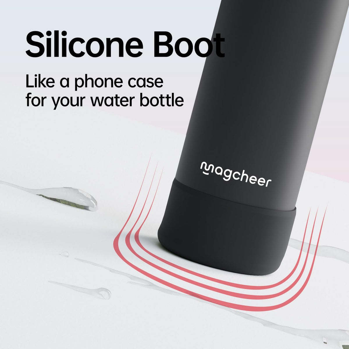 VOKRA Magnetic Gym Bottle – Phone Mount Lid, Insulated Steel
